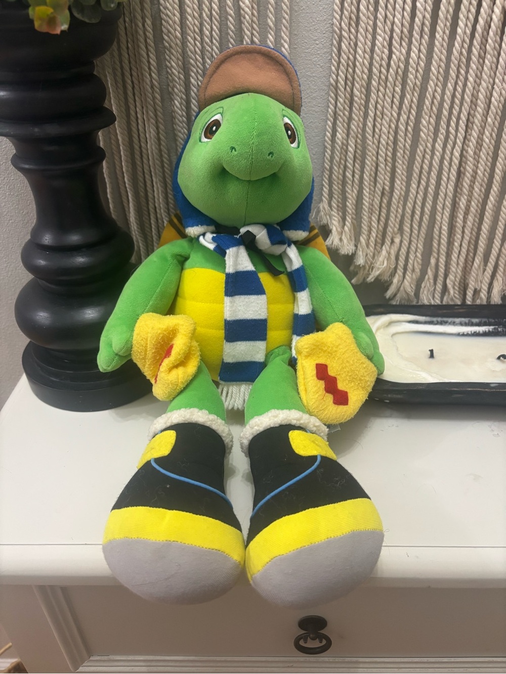 Eden Plush Franklin Turtle Toy in Green and Yellow